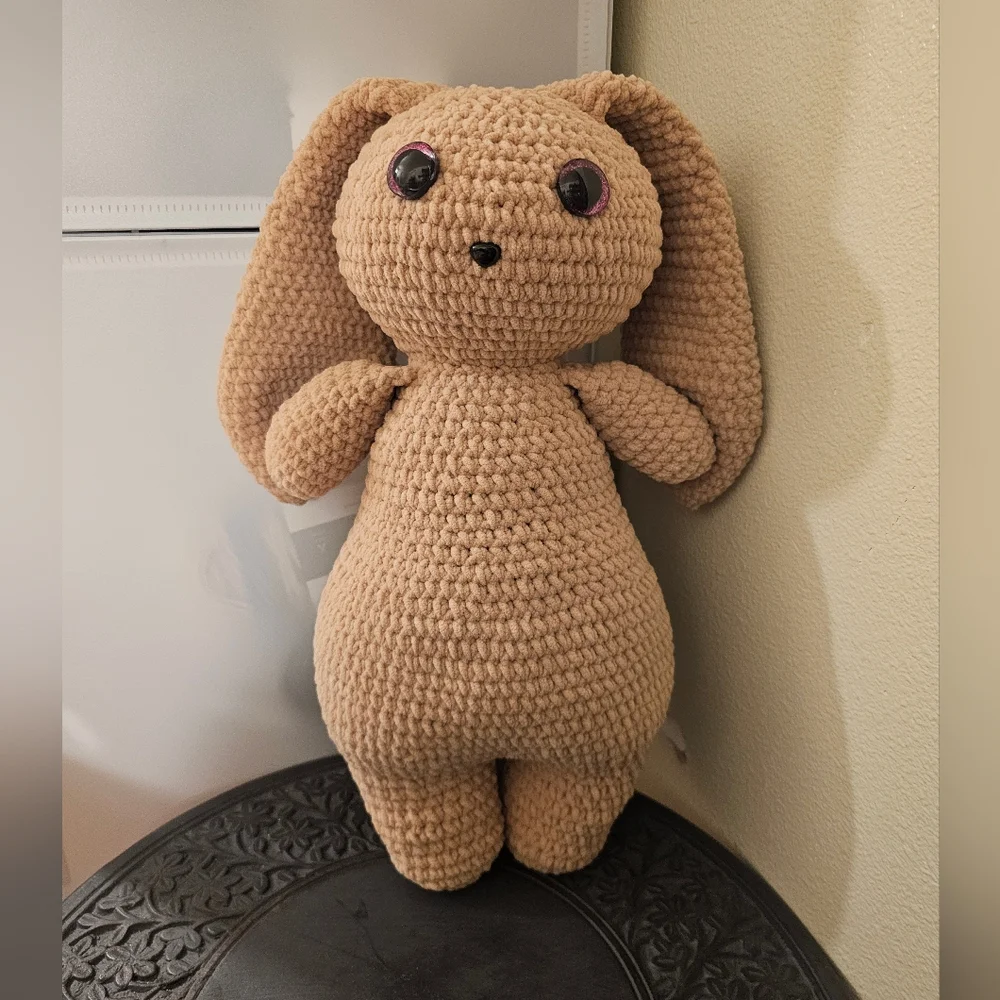 Handmade Medium/large Crochet Bunny Plush - Picture 5 of 9